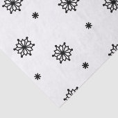 黒と白の雪の結晶デザイン 薄葉紙 (詳細)