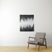 黒と白の霧のミラー森 タペストリー (インサイチュ)