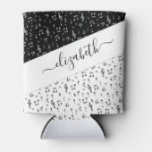 黒と白の音楽の個性化された 缶クーラー (正面)