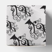 黒と白の音楽トレブルクレフ、 音符記号ツリーキューブボックス フェイバーボックス (上部)