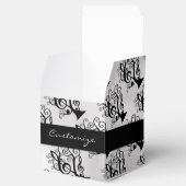 黒と白の音楽トレブルクレフ、 音符記号ツリーキューブボックス フェイバーボックス (オープン)