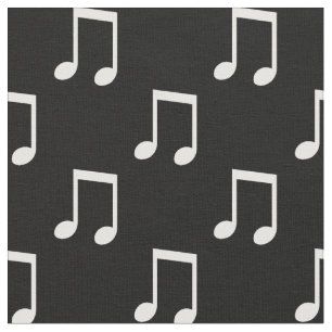 黒と白の音符 ミュージック柄 ファブリック