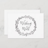 黒と白の願い事。ボタニッ結婚クス エンクロージャーカード (正面/裏面)