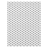 黒と白の飛べるカラス リノカット テーブルクロス (正面)