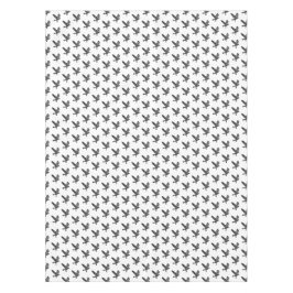 黒と白の飛べるカラス リノカット テーブルクロス