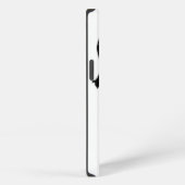 黒と白の馬のシルエット iPhoneケース (右側面)