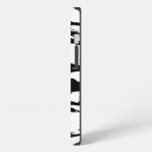 黒と白の馬のシルエット iPhoneケース (左側面)