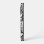 黒と白の馬 iPhoneケース (左側面)