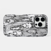 黒と白の馬 iPhoneケース (裏面横)