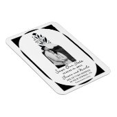 黒と白の高いフローラモダン日付の保存 マグネット (右側)