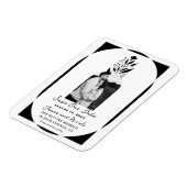 黒と白の高いフローラモダン日付の保存 マグネット (左側)