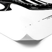 黒と白の魔女の脚ハロウィンお洒落イン ポスター (角)