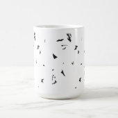 黒と白の鳥の群れの写真 モーフィングマグカップ (中央)