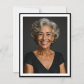 黒と白の2枚組写真の葬儀案内 (裏面)