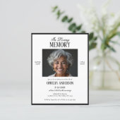 黒と白の2枚組写真の葬儀案内 (スタンド正面)