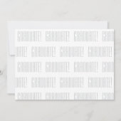 黒と白の3枚写真 卒業発表カード 招待状 (裏面)