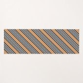 黒と白の5色のストライプ日焼けパターン ヨガマット (正面(横))