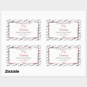 黒と白の ワード クラウド ラベル 赤いハート (シート)