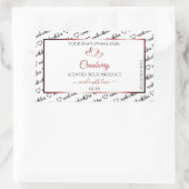 黒と白の ワード クラウド ラベル 赤いハート (バッグ)