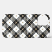 黒と白の lumberjack チェック柄 Case-Mate iPhoneケース (裏面 (横))