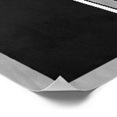 黒と白のArt Decoタペストリー ポスター (角)