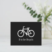 黒と白のB is for Bicycle ポストカード (スタンド正面)