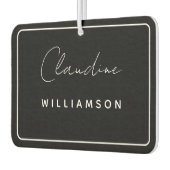 黒と白のClaudine Williamson カーエアーフレッシュナー (左)