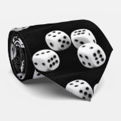 黒と白のDicesネクタイ ネクタイ (ロール)