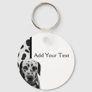 黒と白のDotty Dalmatian キーホルダー