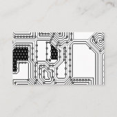 黒と白のITテクノロジーコンサルタントビジネス 名刺 (裏面)