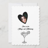 黒と白のmargs & matrimonyブライダル写真 招待状 (裏面)