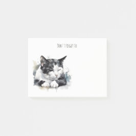 黒と白のtuxedo cat post注 ポストイット