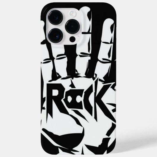 黒と白はっきりしたの音楽の恋人カバー Case-Mate iPhoneケース (裏面)