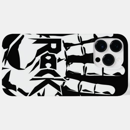 黒と白はっきりしたの音楽の恋人カバー Case-Mate iPhoneケース (裏面 (横))