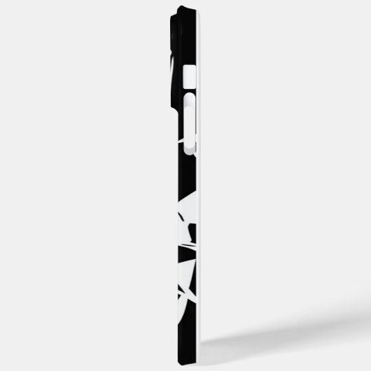 黒と白はっきりしたの音楽の恋人カバー Case-Mate iPhoneケース (裏面 / 左)