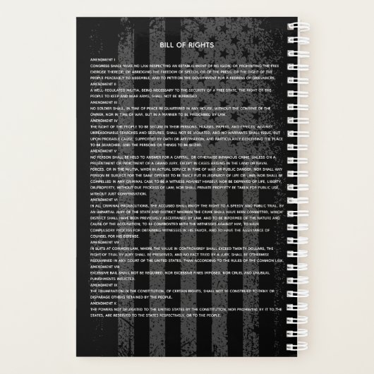 黒と白は私にアメリカ国旗を踏まない プランナー手帳 (裏面)