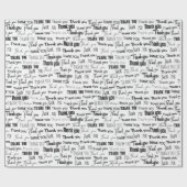 黒と白もっとも偉大の単語ありがとう_small ラッピングペーパー (フラット)