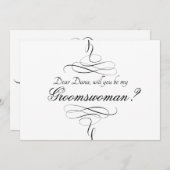 黒と白を渦巻き私の女将になる  招待状 (正面/裏面)