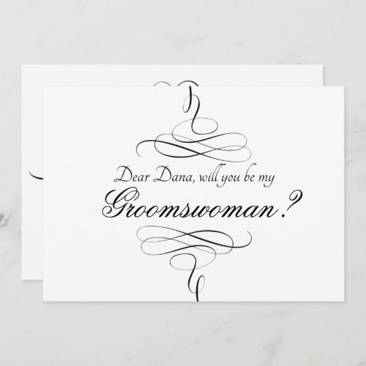 黒と白を渦巻き私の女将になる  招待状 (正面/裏面)