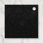 黒と白エレガントのバウブルメリークリスマス フェイバータグ (裏面)