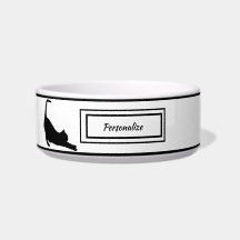 黒と白エレガントの黒猫シルエット猫