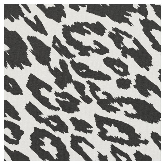 黒と白クラシックのヒョウ ファブリック (クローズアップ)