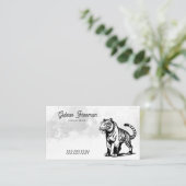 黒と白グランジスプラッシュタイガータトゥーアーティスト 名刺 (スタンド正面)