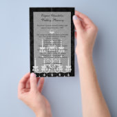 黒と白シャンデリアのシルエット チラシ (ハンドル)