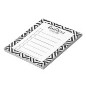 黒と白スタイリッシュのパーソナライズされたTo Doリスト ノートパッド (回転)