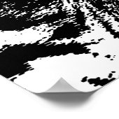 黒と白スマトラーンタイガーアイズ ポスター (角)