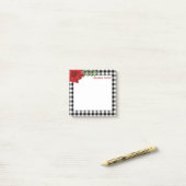 黒と白バッファロープリドポインセチア ポストイット (デスク上)