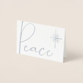 黒と白ミニマルの写真クリスマスカード 箔カード (正面)