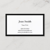 黒と白モダンのダルマチアスポットビジネスカード 名刺 (裏面)