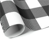 黒と白素朴のバッファロープレイドクリスマス ラッピングペーパー (ロールコーナー)